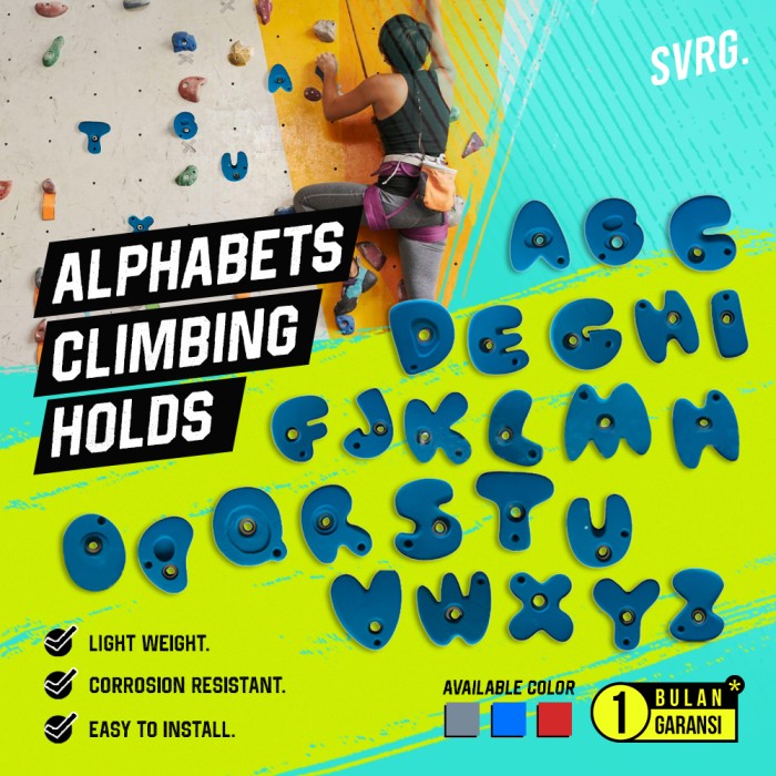 Alphabets Climbing Hand Holds