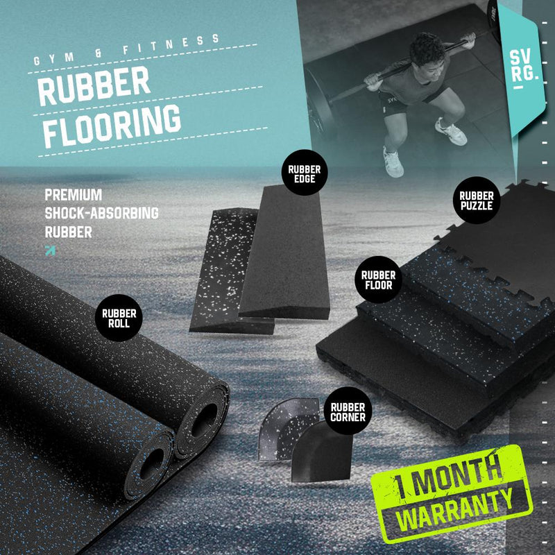 SVRG Karpet Gym & Fitness 6Mm 20Mm 40Mm 50Mm - Lantai Karet Premium Dengan Sistem Locking - Tahan Air & Anti Selip - Cocok Untuk Olahraga & Outdoor - Rubber Flooring