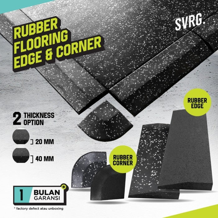 SVRG Rubber Flooring Edge & Corner Ramp - Tanjakan Finishing Lantai Karet Pojokan