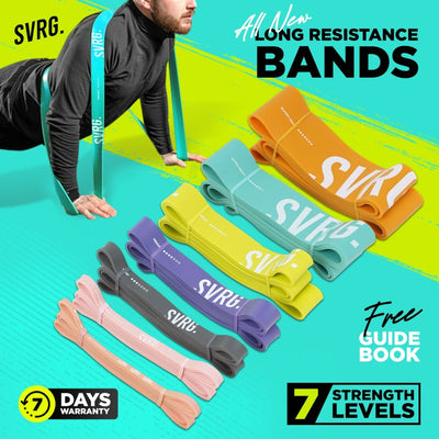 Long Resistance Band New Color - Pull Up & Weight Training - Karet Fitness & Gym