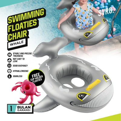 Swimming Floaties Whale (FREE CUP HOLDER)
