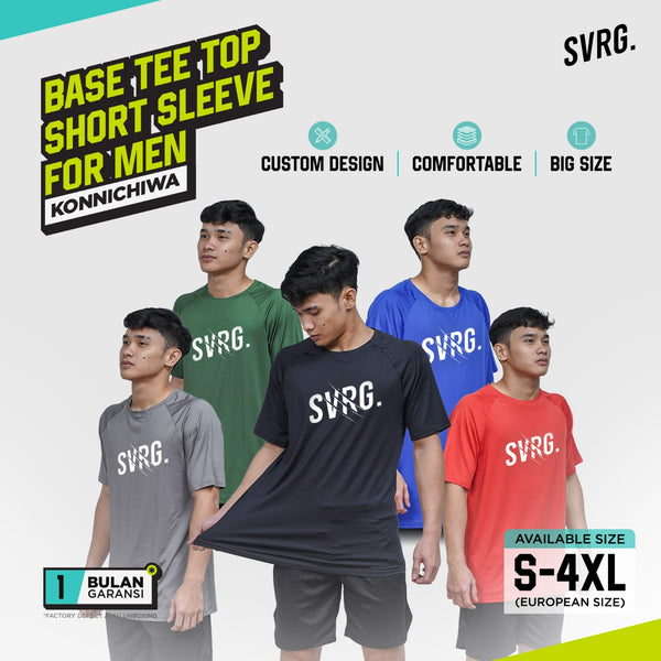 Konnichiwa Base Tee for Men & Women - Kaos Olahraga Oversize - SVRG Edition - 1