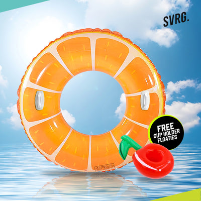 Swimming Floaties Ring Orange (FREE CUP HOLDER CHERRY)