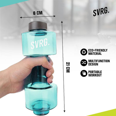 Svarga Dumbbell Water Bottle - Sports Drinking Bottle - Dumbell Barbell 0.6l