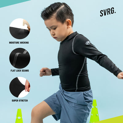 Kostas Base Tee for Boys & Girls - Kaos Baselayer - Jersey Baju Olahraga Anak Laki & Perempuan