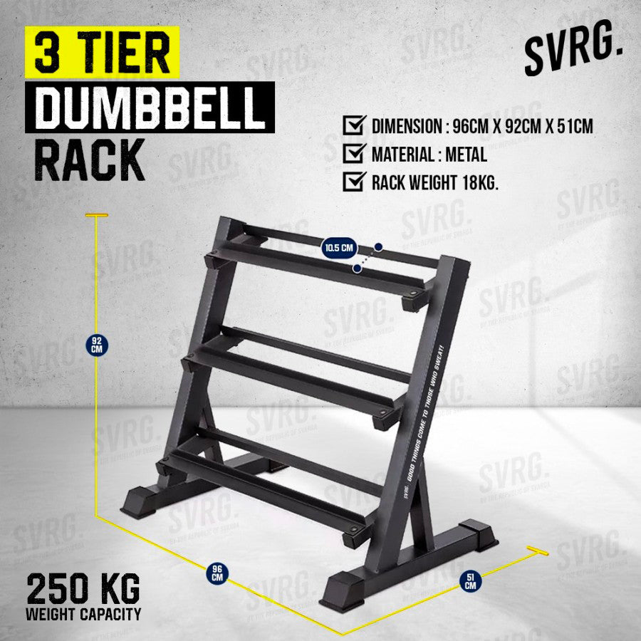 3 Tier Dumbbell Rack 8 Sets