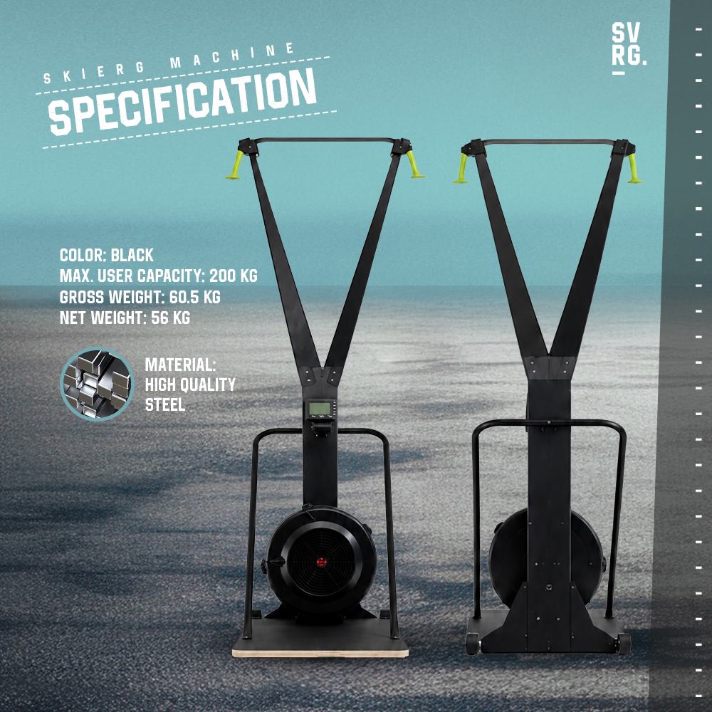 SVRG Kazemaru Ski Machine untuk Hybrid Race Training - Ski Trainer Air Resistance Full Body Ski Machine