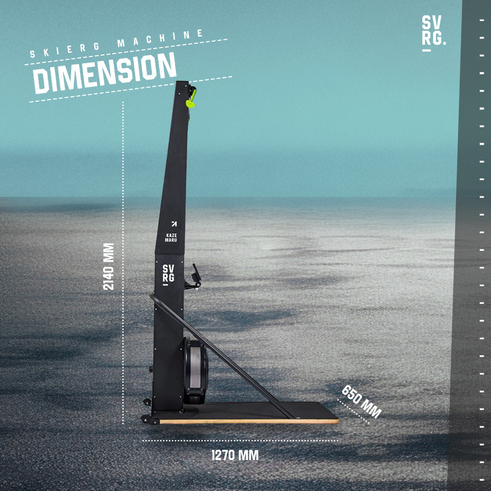 SVRG Kazemaru Ski Machine untuk Hybrid Race Training - Ski Trainer Air Resistance Full Body Ski Machine