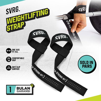 Weight Lifting Wrist Strap | Strap Angkat Beban | Gym Hitam