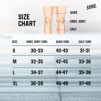 SVRG. Knee Sleeve for Weightlifting - Knee Sleeve - Stiff Knee Sleeve
