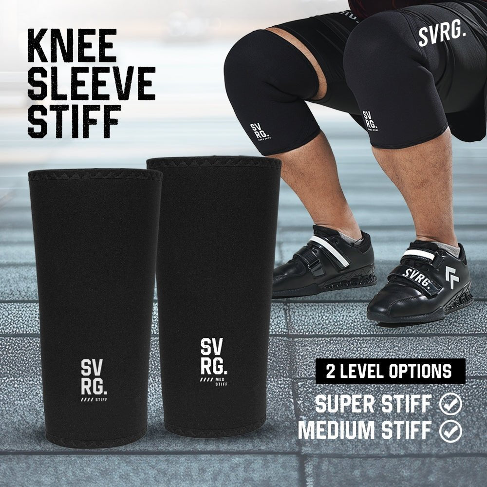 SVRG. Knee Sleeve for Weightlifting - Knee Sleeve - Stiff Knee Sleeve