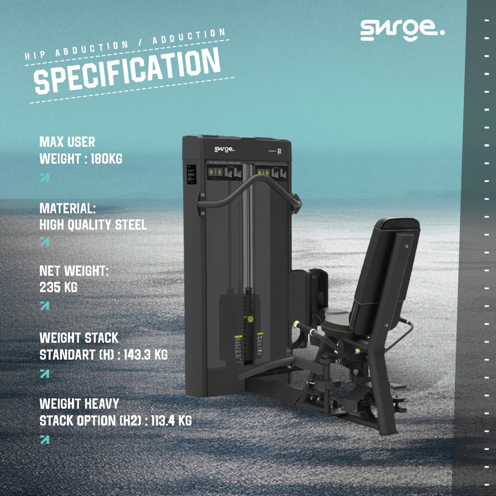 Hip Abduction Adduction – 2-in-1 Commercial Gym Machine – SVRG