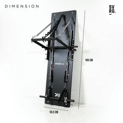 Springo Pilates Board Tower 2.0 - Pilates Board - Wall Mount Tower - SVRG - Alat Pilates - Alat Gym