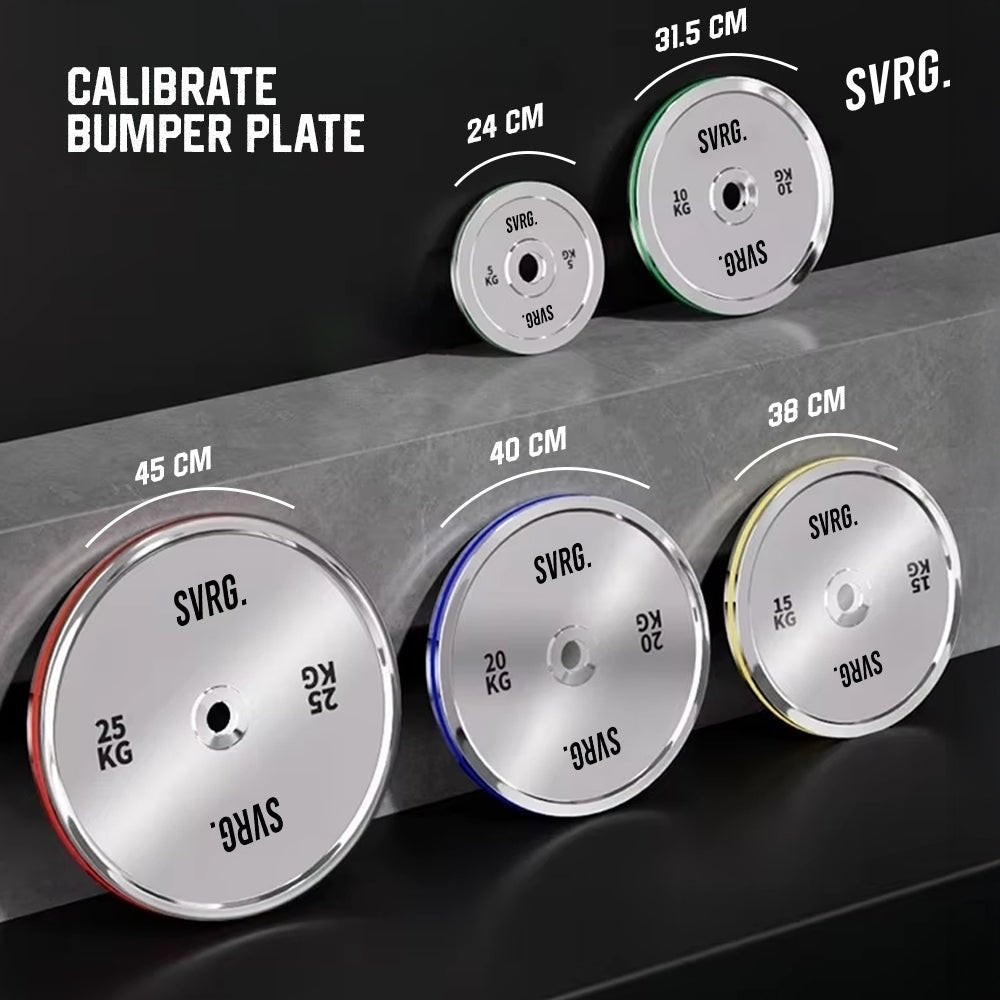 SVRG - Olympic Training Bumper Plates Calibrated Bumper Change Plate 2.0  - 5Kg 10Kg 15Kg  - Weight Rubber Plates - Piece & Pair