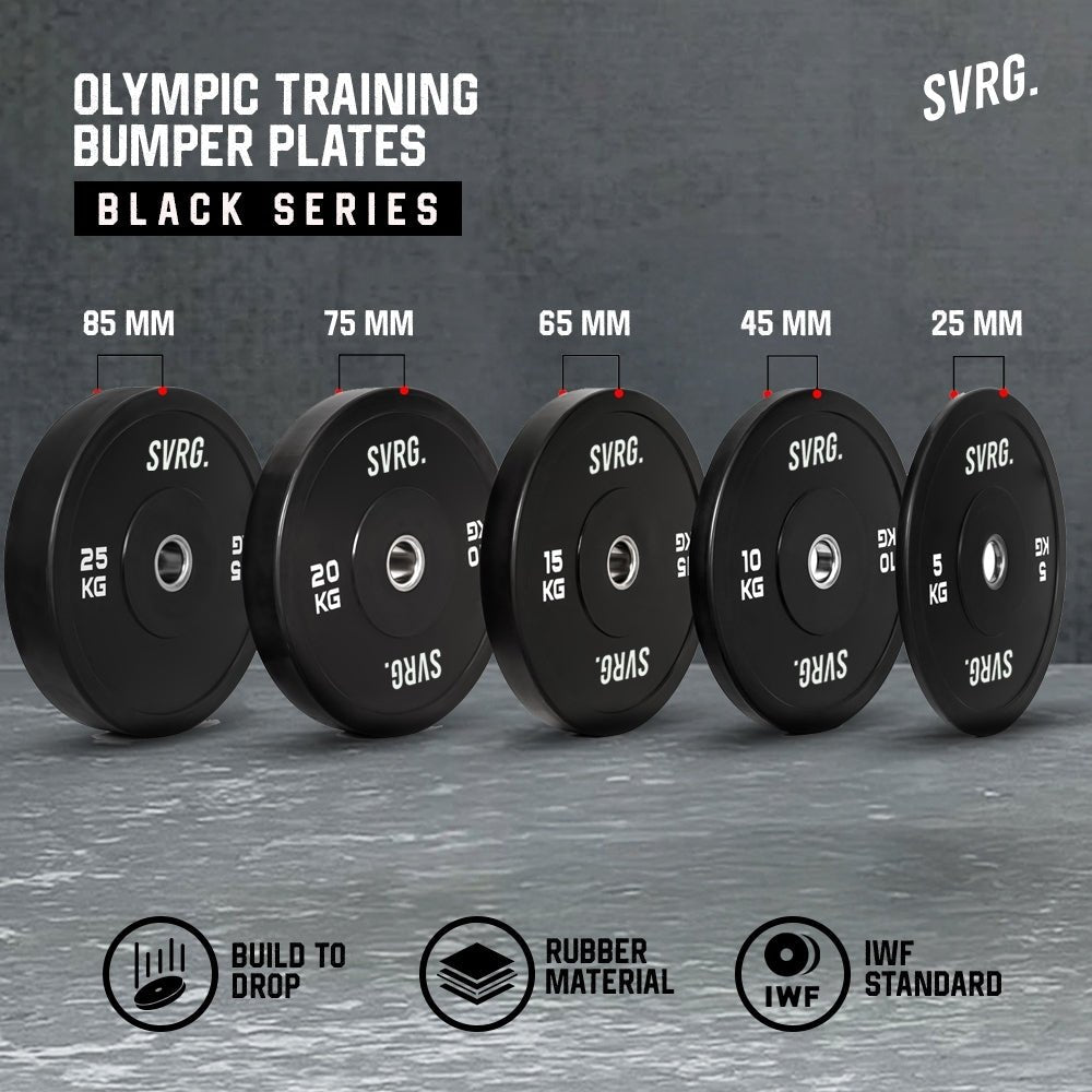 SVRG - Olympic Training Bumper Plates Calibrated Bumper Change Plate 2.0  - 5Kg 10Kg 15Kg  - Weight Rubber Plates - Piece & Pair