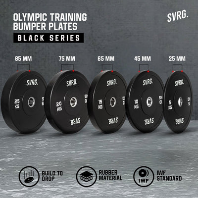 SVRG - Olympic Training Bumper Plates Calibrated Bumper Change Plate 2.0  - 5Kg 10Kg 15Kg  - Weight Rubber Plates - Piece & Pair