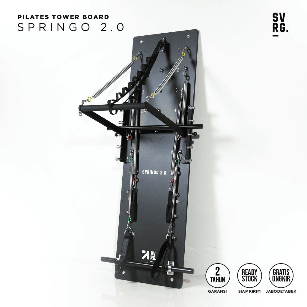 Springo Pilates Board Tower 2.0 - Pilates Board - Wall Mount Tower - SVRG - Alat Pilates - Alat Gym
