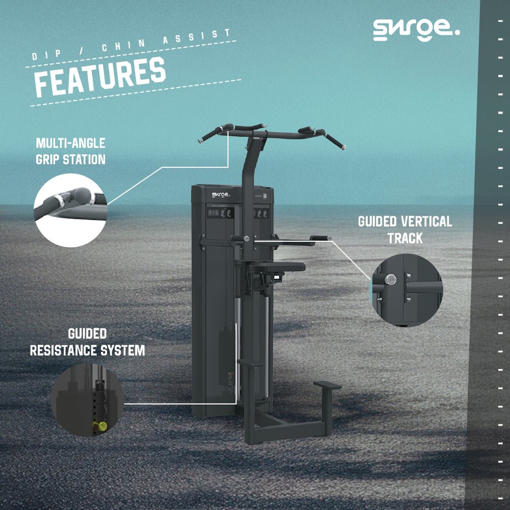 SURGE Dip/Chin Assist Machine – Assisted Pull Up Trainer – SVRG