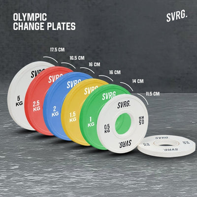 SVRG - Olympic Training Bumper Plates Calibrated Bumper Change Plate 2.0  - 5Kg 10Kg 15Kg  - Weight Rubber Plates - Piece & Pair