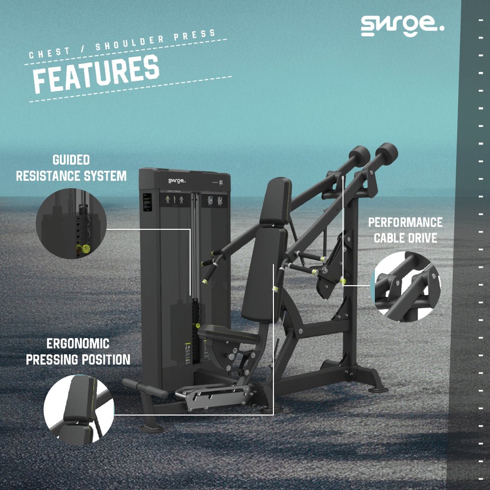 SURGE Commercial Chest Press / Shoulder Press – Strength Machine – SVRG