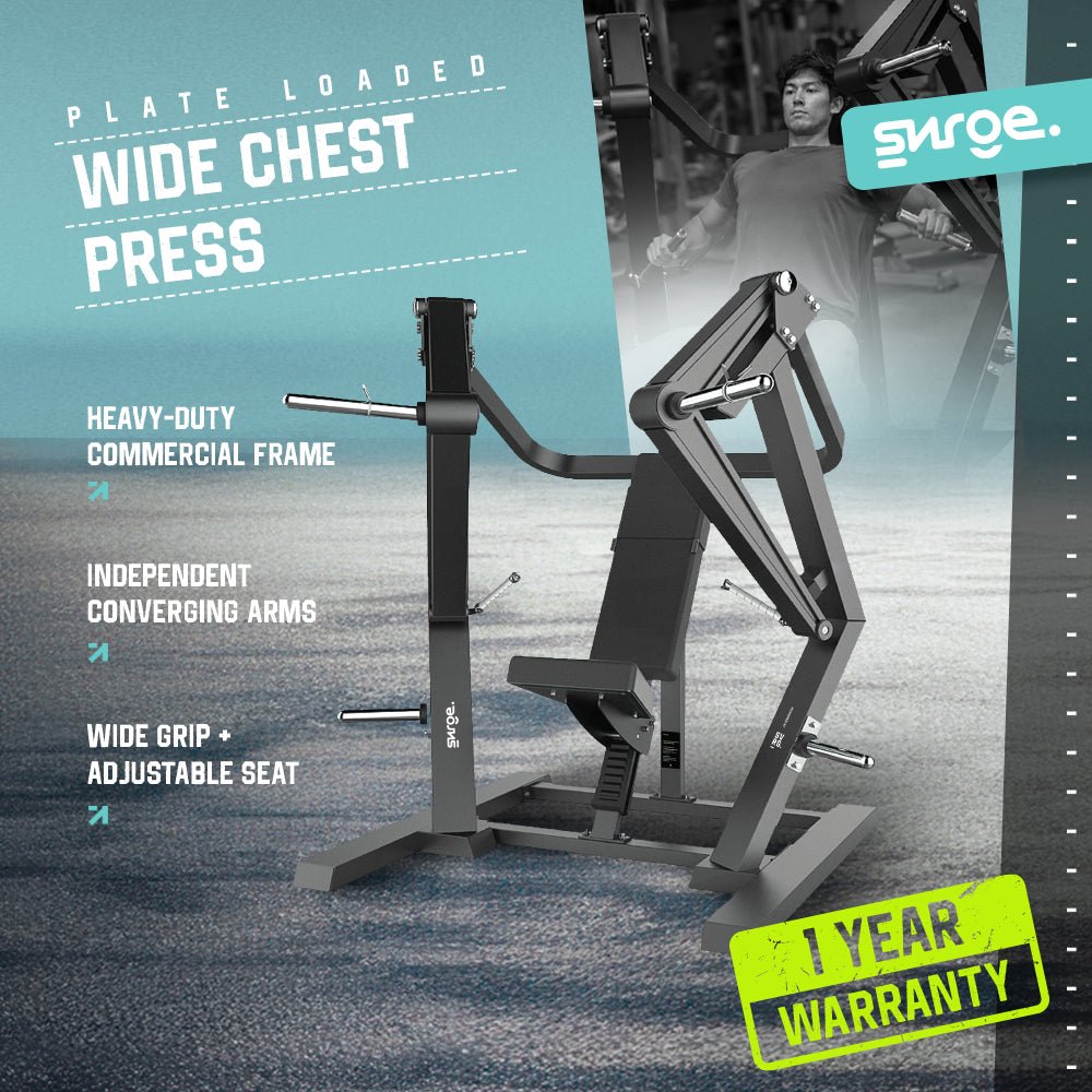 SURGE Commercial Wide Chest Press – Strength Machine (Plate Loaded)