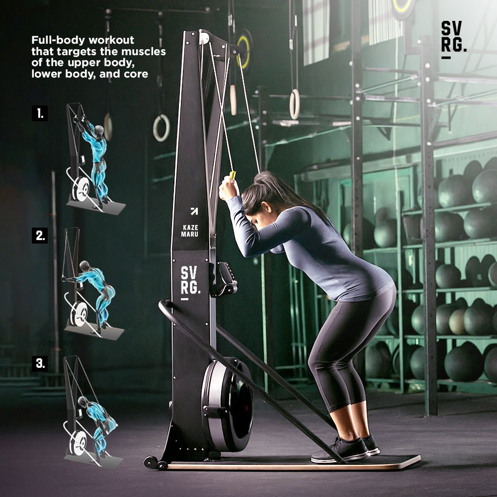 SVRG KAZEMARU Ski Machine – Air Resistance Full-Body Trainer - 5