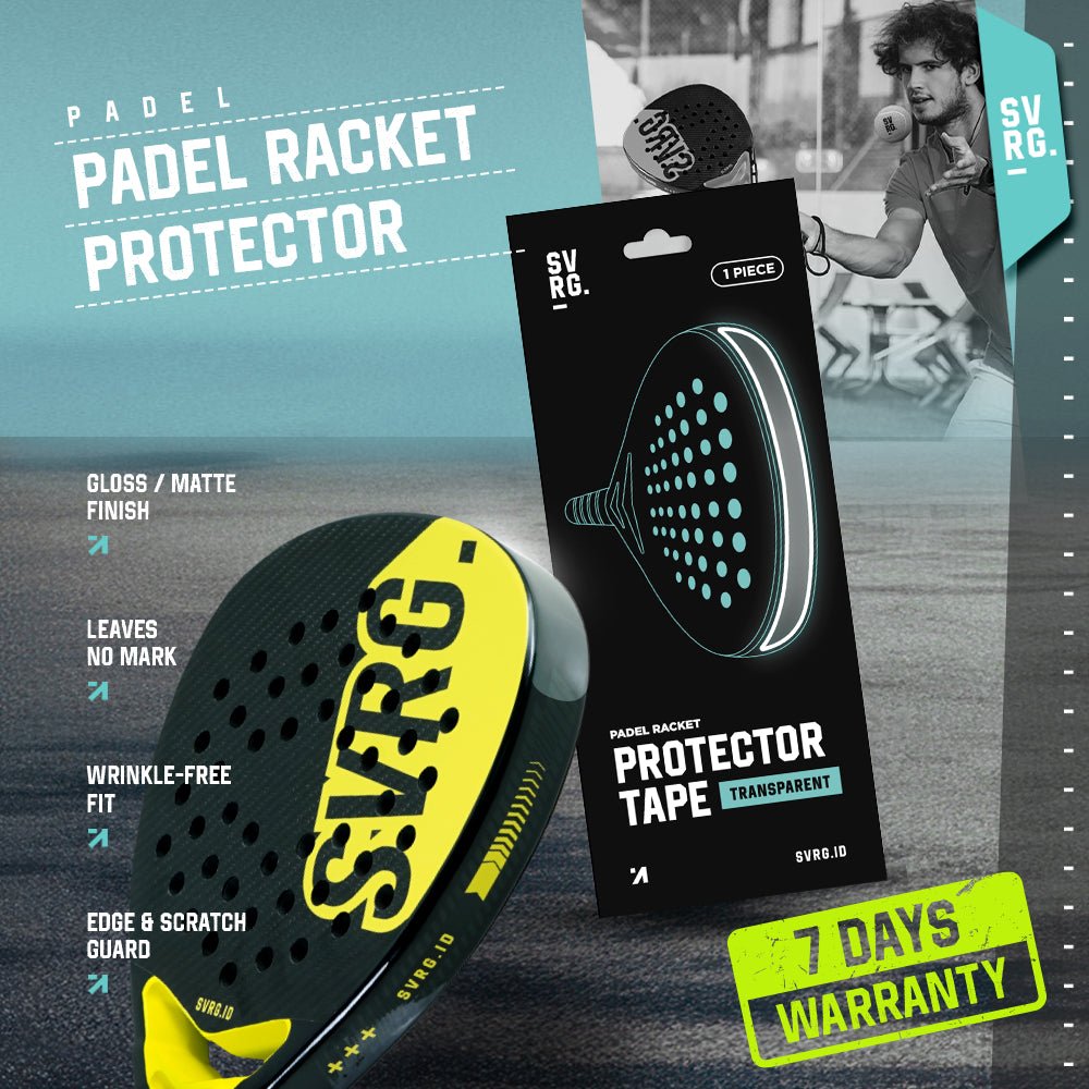 SVRG Padel Protector Tape – Transparent Padel Racket Protector (Glossy/Matte)