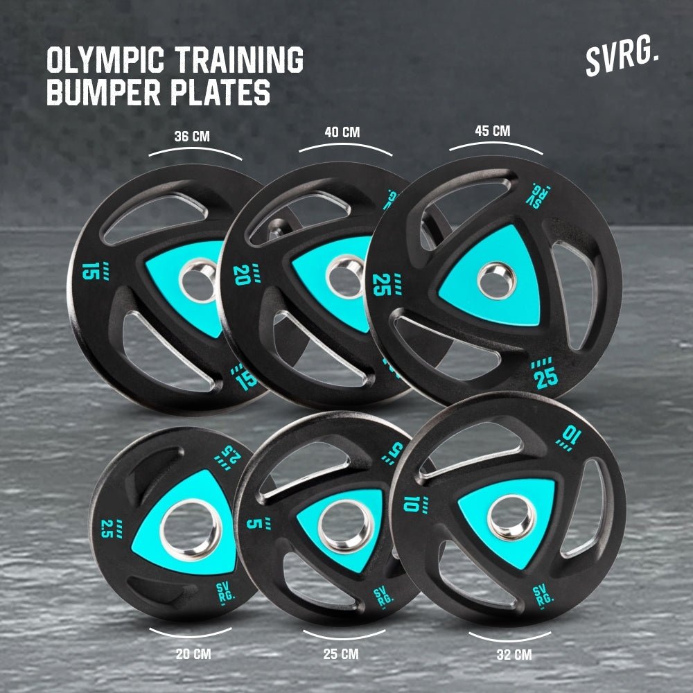 SVRG - Olympic Training Bumper Plates Calibrated Bumper Change Plate 2.0  - 5Kg 10Kg 15Kg  - Weight Rubber Plates - Piece & Pair