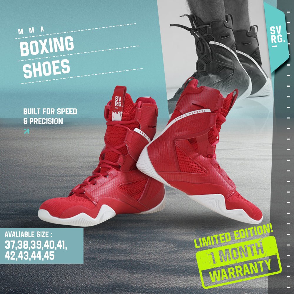Sepatu Rvg SVRG x PERBATI Limited Edition Merah Putih Boxing Shoes High Cut - Sep ...