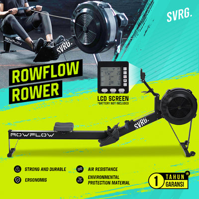 SVRG. Rowflow Rower Machine Cardio - Home Gym Fitness