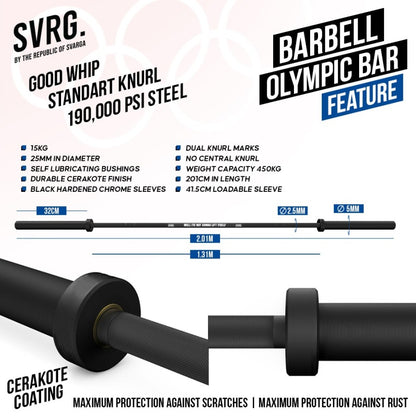 Barbell Olympic Bar 15Kg Women