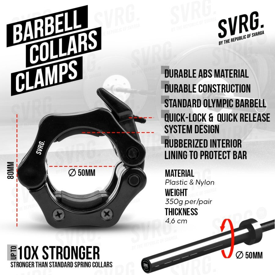 Barbell Collars Clamps - Pengunci Barbel - Dumbbell Lock