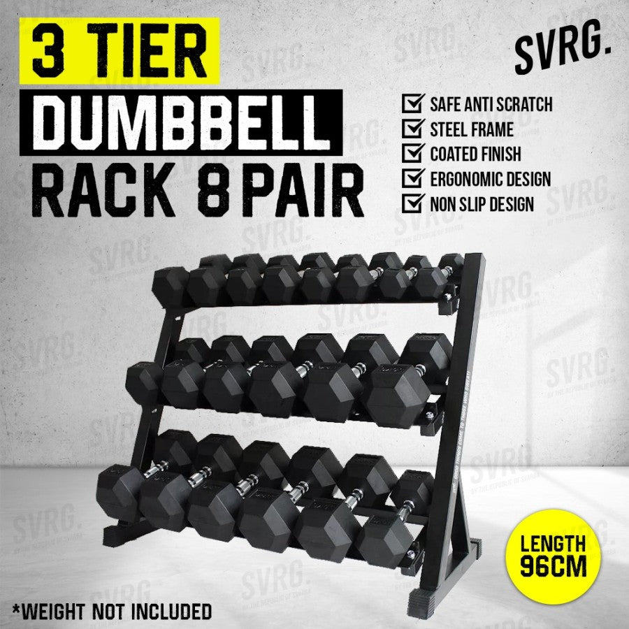 3 Tier Dumbbell Rack 8 Set - Dumbbell Set