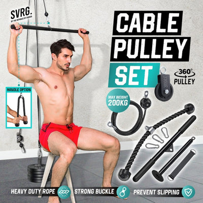 Cable Pulley Set - Home Gym Pulley Cable Machine - Tricep Bicep