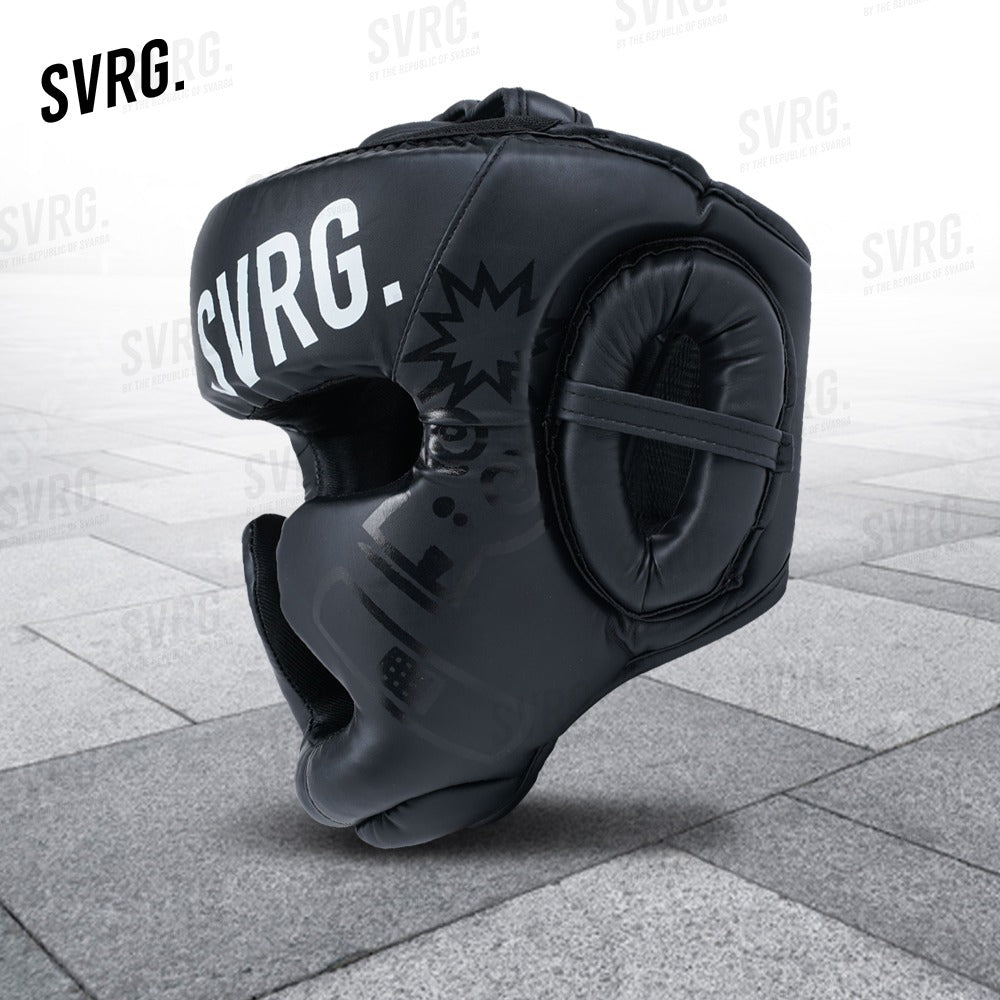 RDX Caschetto Boxe MMA Allenamento, Maya Hide Pelle Headgear RDX Caschetto Boxe MMA Allenamento, Maya Hide Pelle Headgear